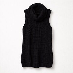 Sleeveless Black Cowl Neck Knit Sweater - Women - size xs